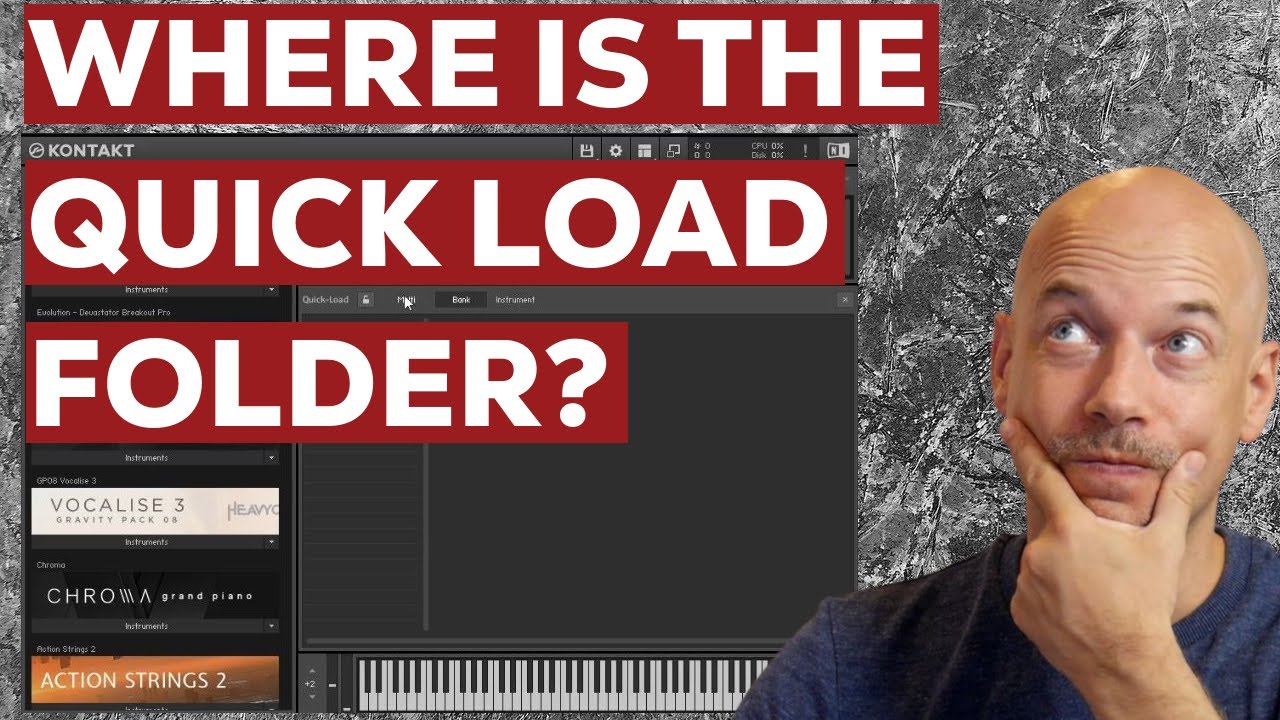 Where is the Quick Load folder in Kontakt?