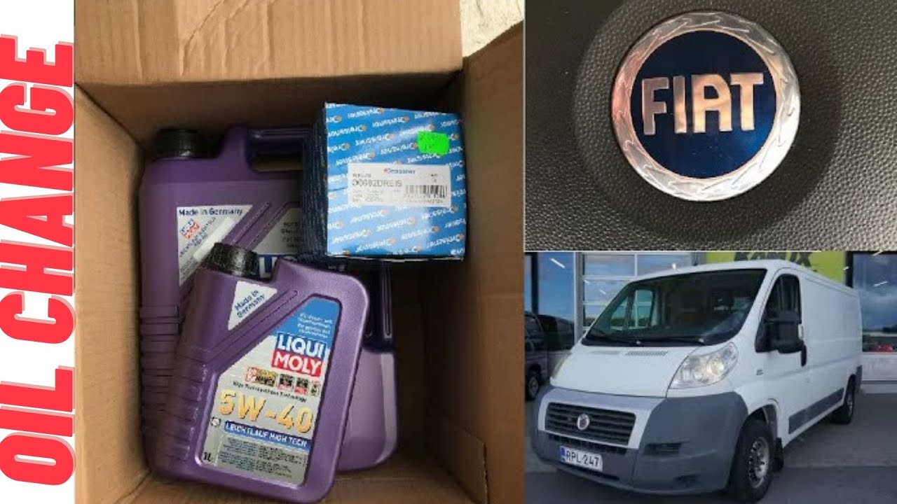 Fiat Ducato 2.3 120 Multijet IVECO engine oil change,Ölwechsel,oljeskift,смена масла,schimb ulei,4K