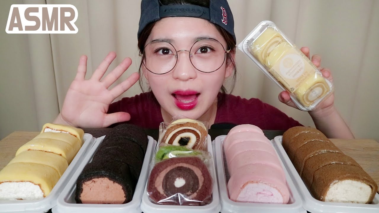 띵작 모찌롤 ASMR 리얼 사운드 먹방 | Mochi roll | もちロール | Real Sound Mukbang ♥