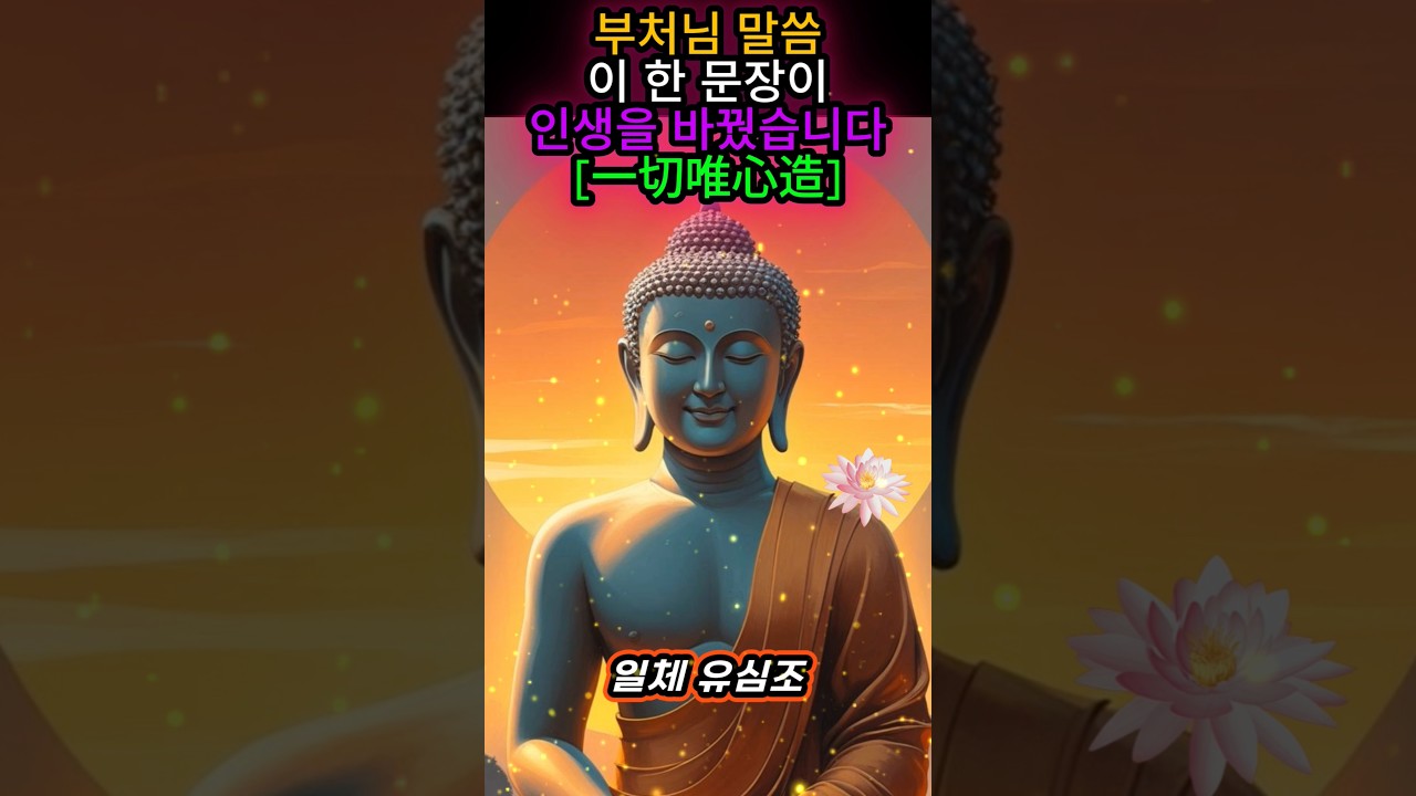 부처님 말씀 이 한 문장이 인생을 바꿨습니다. #불교 #가르침 #명언 #불교지혜