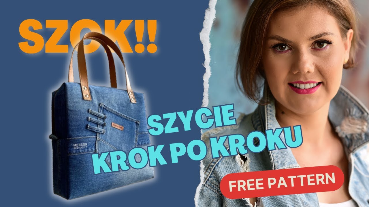 DIY: Jak Uszyć Torebkę z Jeansów. OLD Jeans INTO Bag! Free Pattern! #diy #upcycling  #sewing #bag
