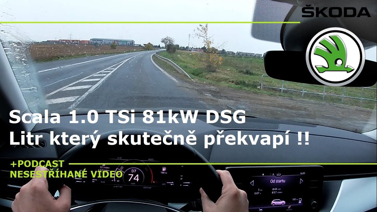 Škoda Scala 1.0 TSi DSG 81kW - Test průměrné spotřeby s výkladem za volantem. Litr Vám bude stačit !
