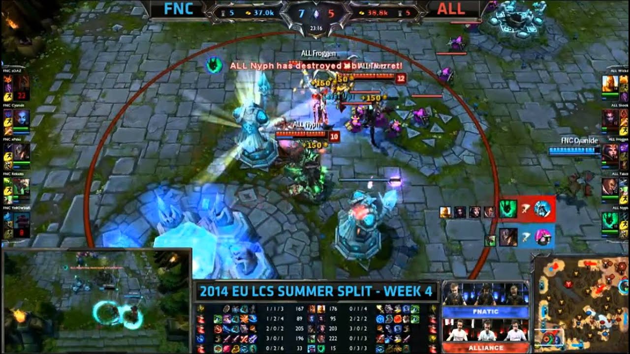 EU LCS - Summer Split 2014 - Alliance vs. Fnatic base race