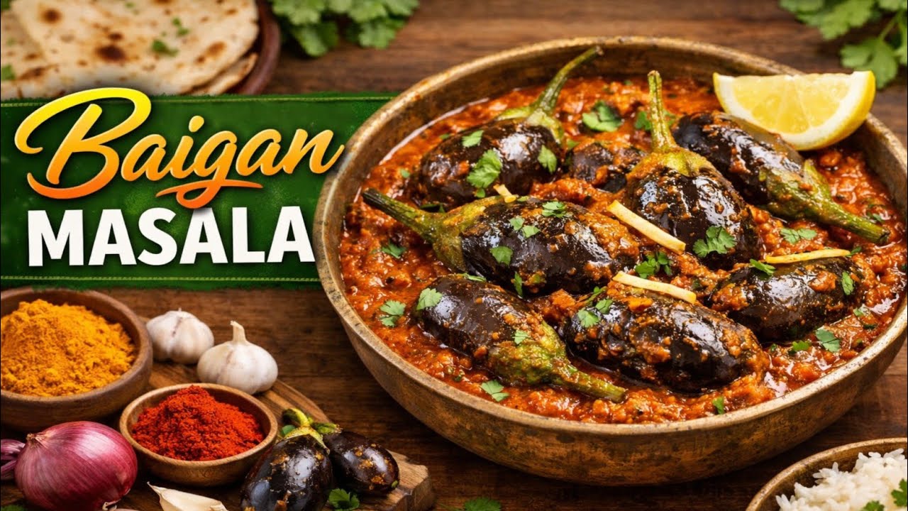 मिनटों में बनाए Restaurant जैसा बैंगन मसाला | Baigan Masala Recipe | Bharwa Baigan Kaise Banaye 