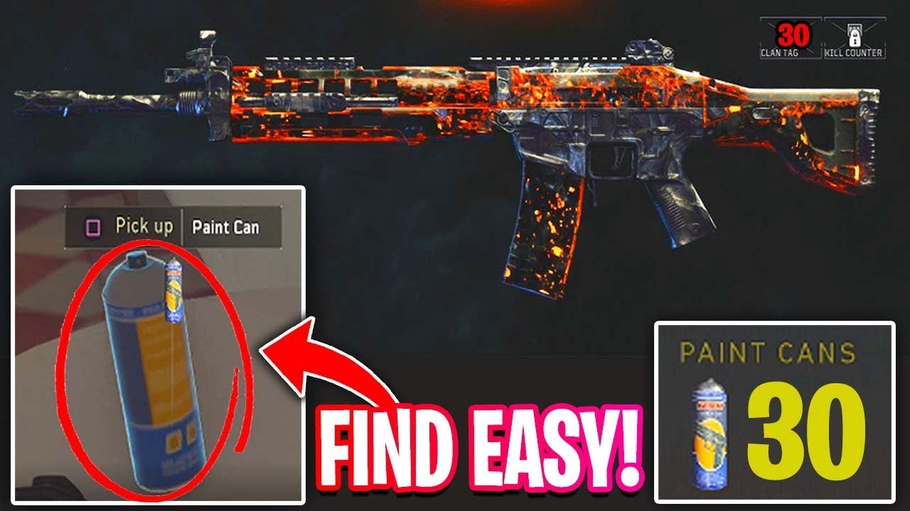 the BEST FARMING SPOT for Paint Cans FAST in BO4 (How to Unlock ALL Blackout CAMOS Black Ops 4)