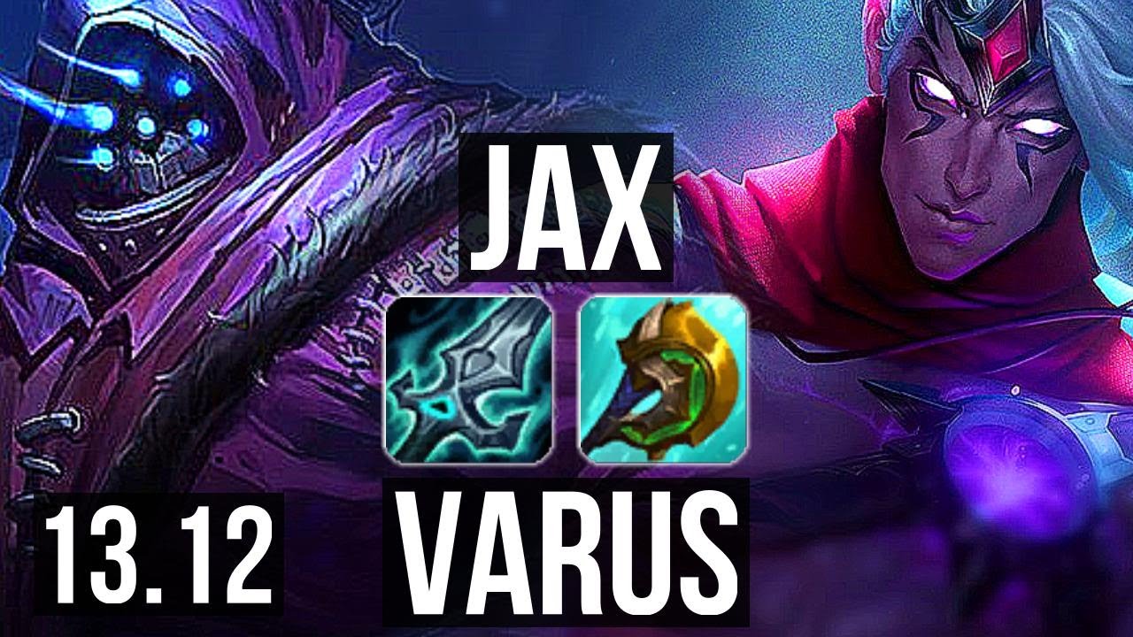 JAX vs VARUS (TOP) | 2.9M mastery, 1900+ games, 7 solo kills | KR Master | 13.12