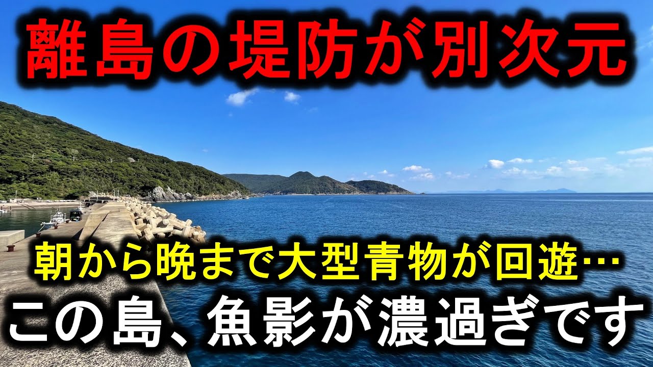 【離島単独遠征】この島の堤防…朝から晩まで大型青物が回遊して来て凄すぎです