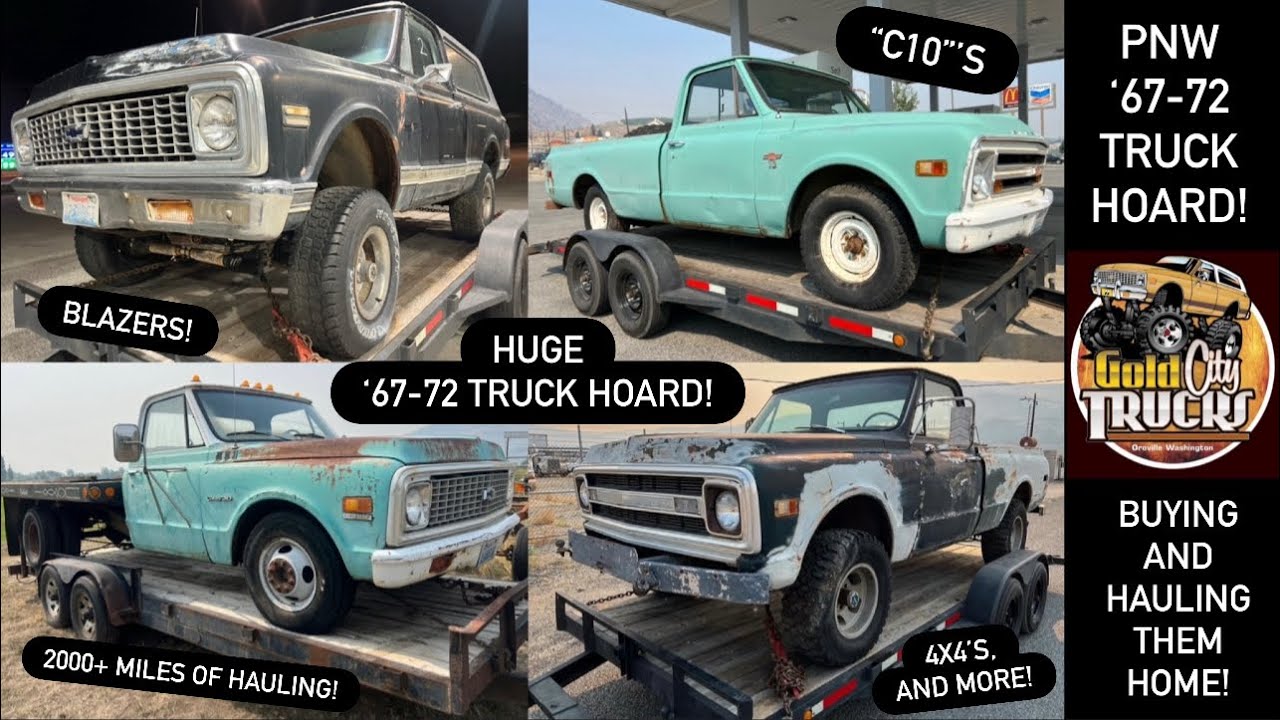 HUGE PNW ‘67-72 Hoard! Buying and Hauling 10 Trucks Home in 2.5 Days! The Shull Collection