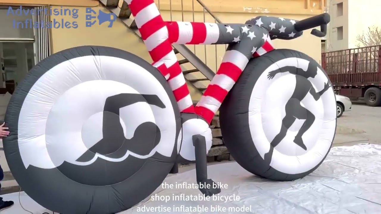 Giant Inflatable Bicycle Design for Outdoor Advertising Solutions