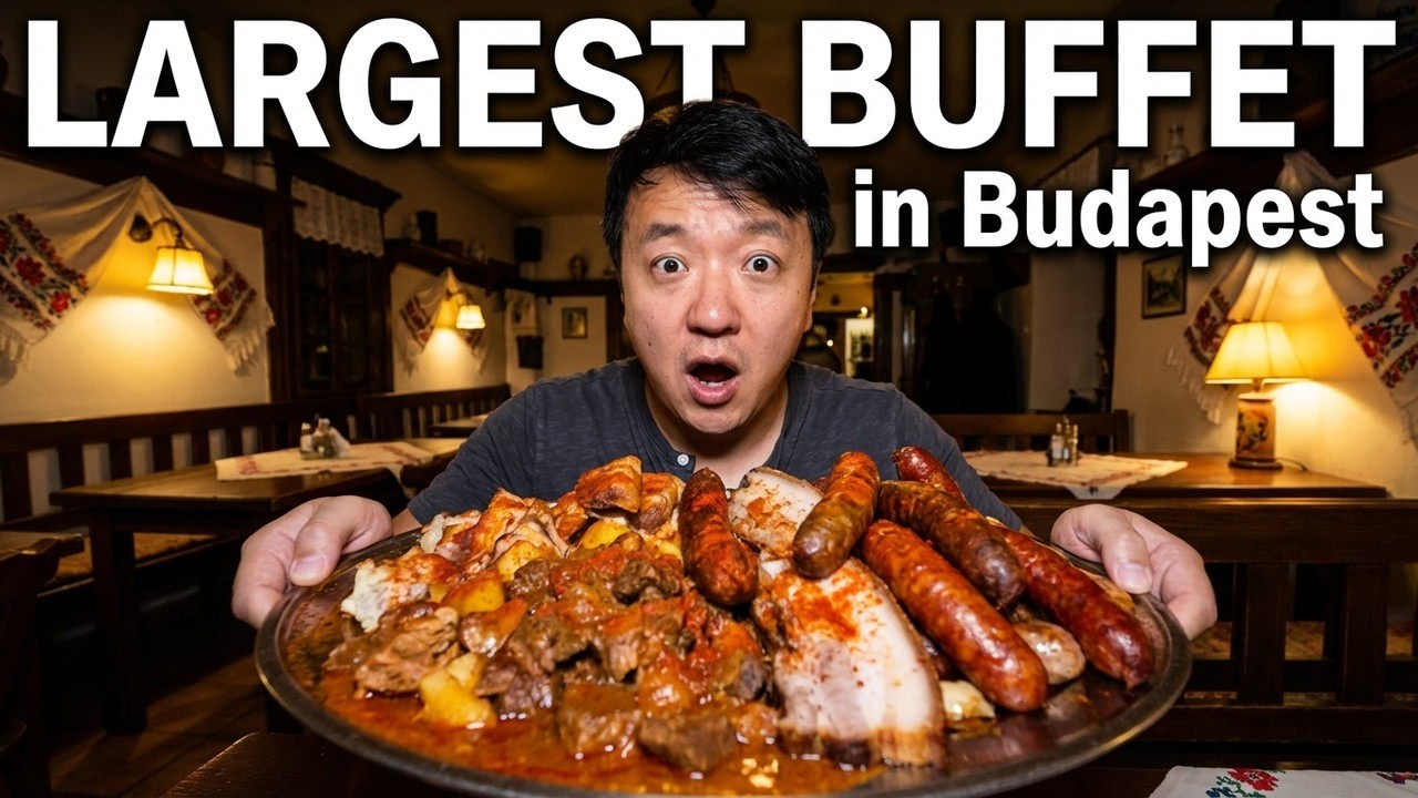 INSIDE the MOST EXPENSIVE All-You-Can-Eat TRADITIONAL Hungarian Buffet in Budapest Hungary