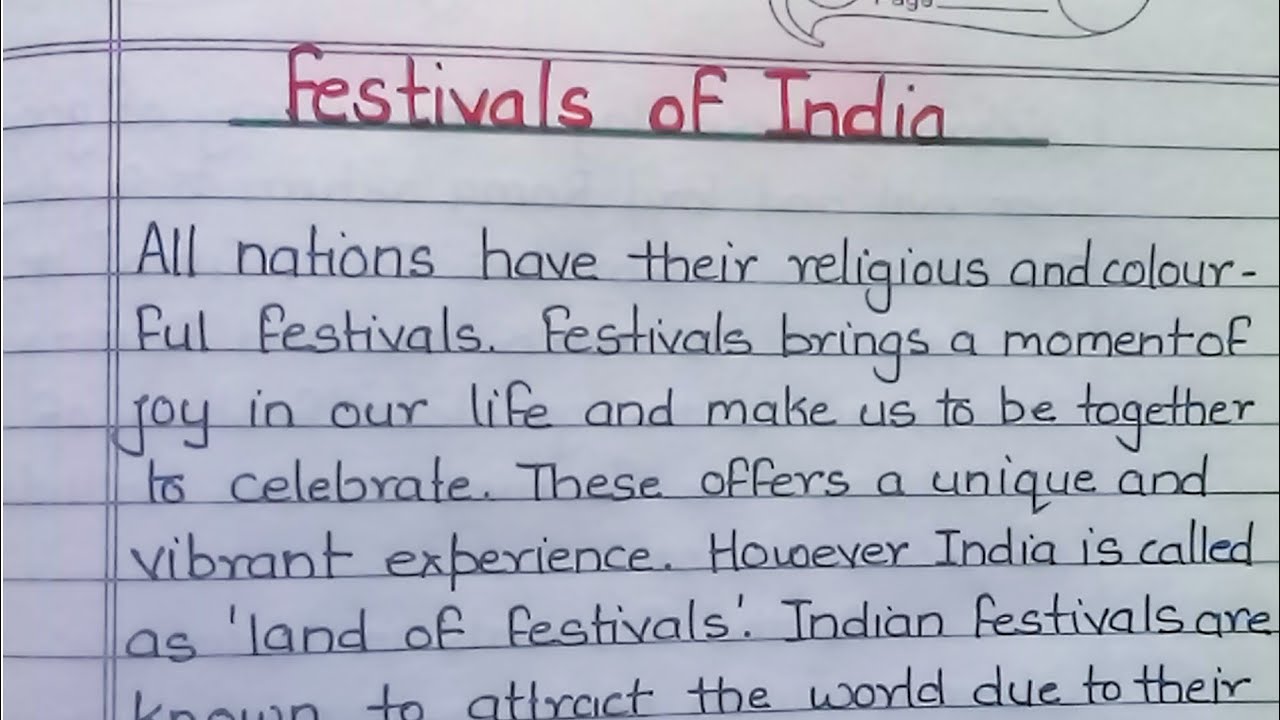 Essay on Festivals of India | Essay on Indian Festival in English| essay writing in English| essay