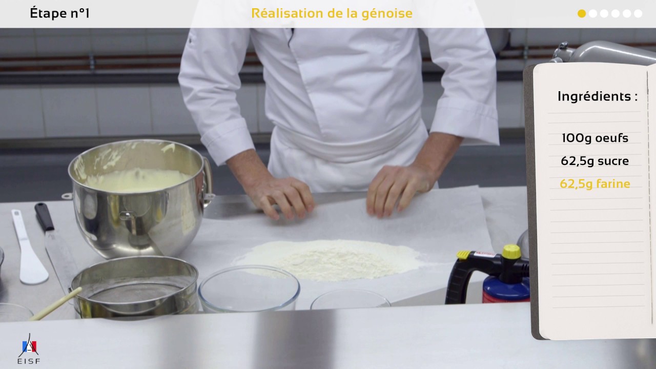 Extrait EISF | Réalisation de la génoise : foisonnement, ruban et cuisson