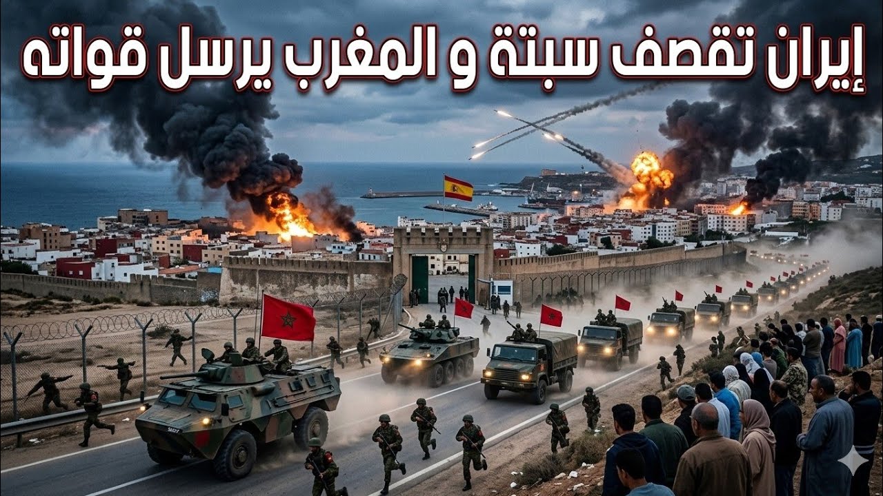 ايران تقصف سبتة و المغرب يرسل قواته