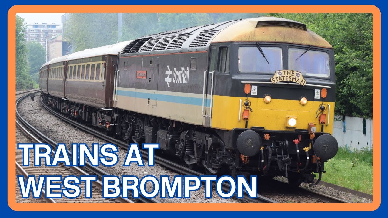 TRAINS at WEST BROMPTON railway station