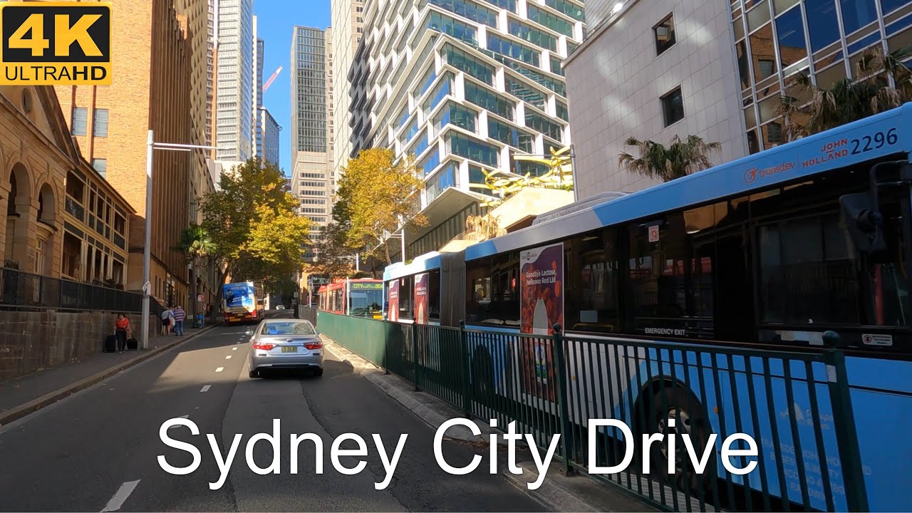 Driving In The City Centre | Sydney Australia | 4K UHD 