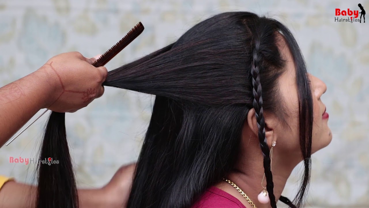 Coiffure avec tresse | Belle coiffure facile &agrave; faire cheveux long / mi long