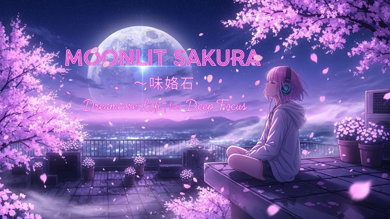 Moonlit Sakura Dreams 🌙 Dreamcore Lofi for Study & Deep Focus
