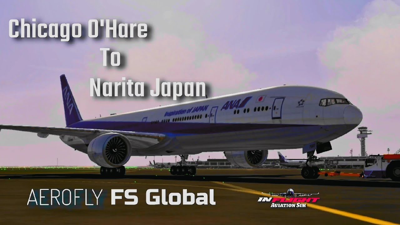 Chicago to Narita | B777-300ER | Mobile Flight Simulator