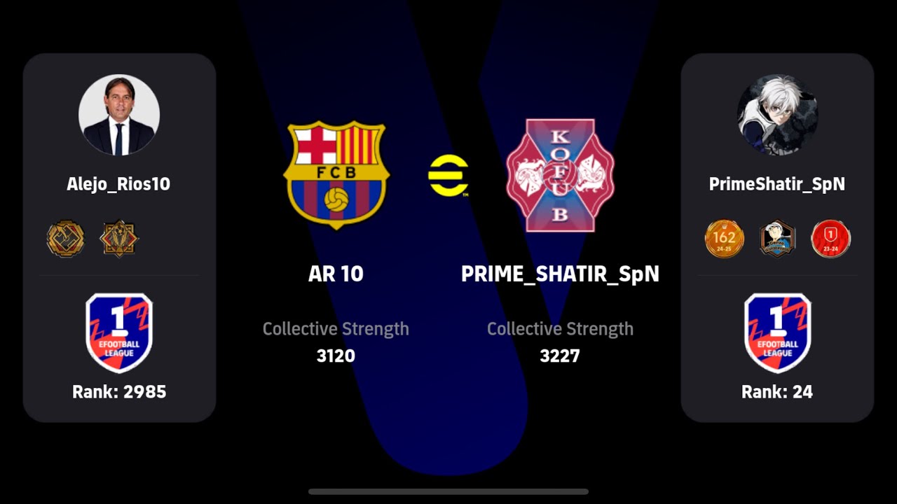 Efootball 2025 Mobile vs 500 Ranked Division 1 Pros. 5+ Goal Thriller