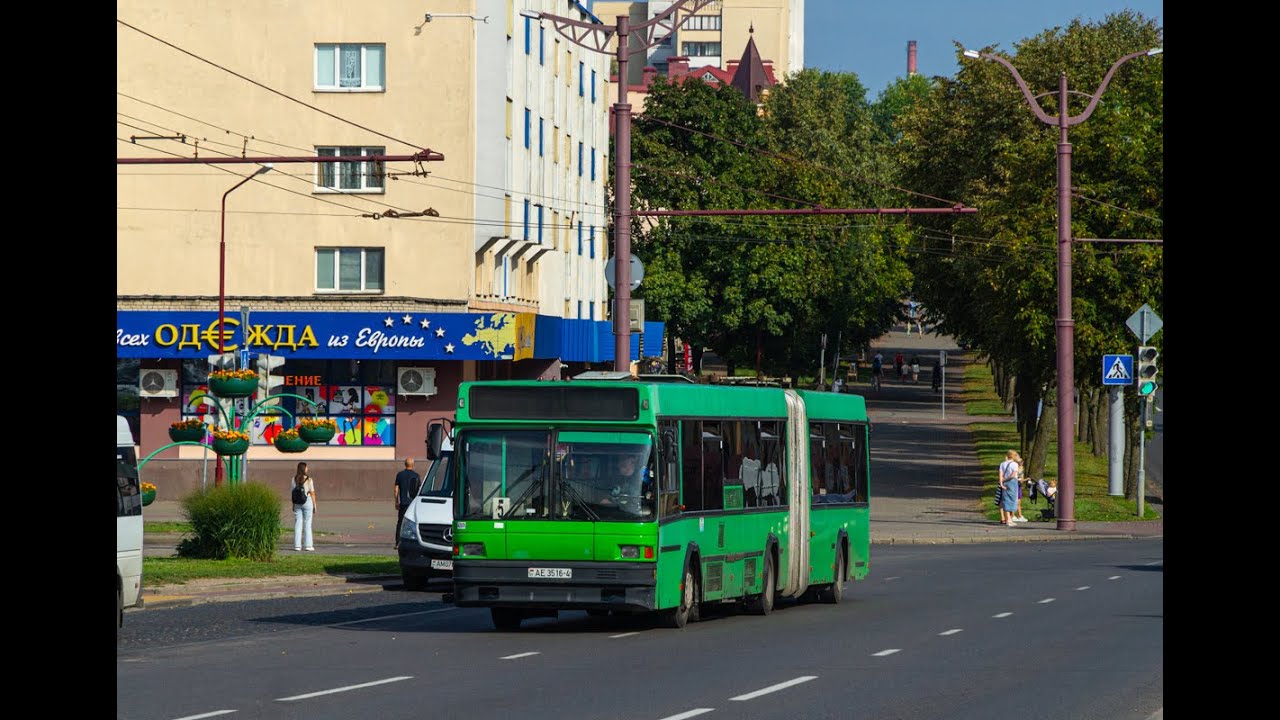 Поездка на автобусе МАЗ 105 по маршртуту №34 (Гроднозеленстрой - Вишневец).