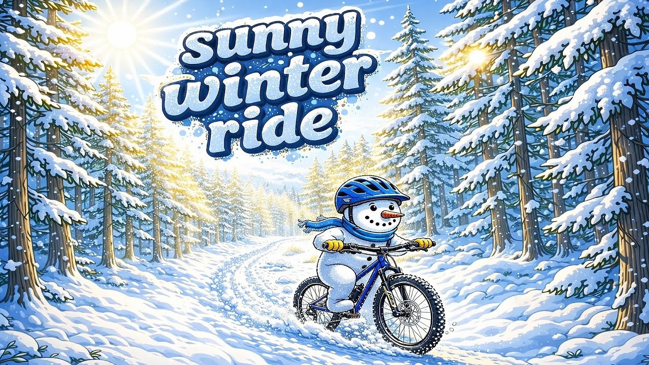 Dartmoor Hornet hardtail in the snow - Snowman (me :-) ) on a sunny winter ride