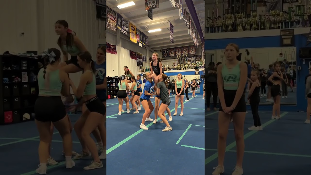 Getting ready for competition #pamichigan #allstarcheer #sports #flyer #stunt #cheer #practice