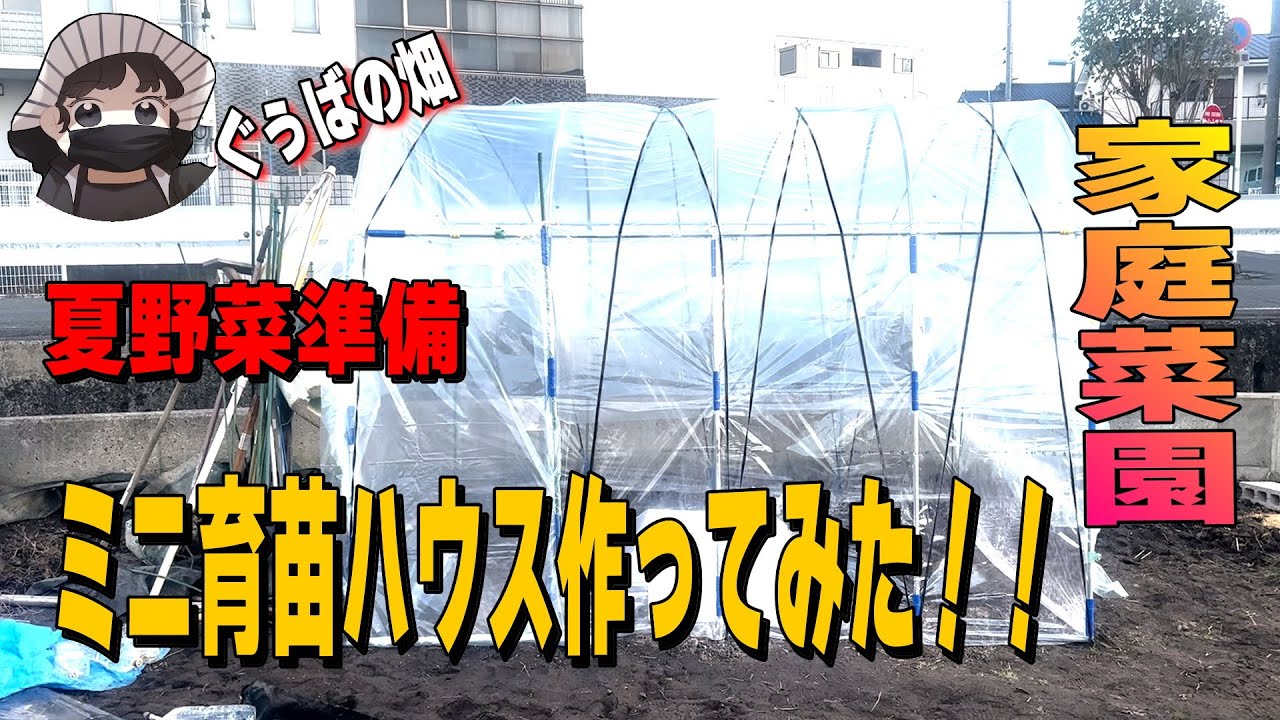 【家庭菜園】ミニ育苗ハウス作ってみた！