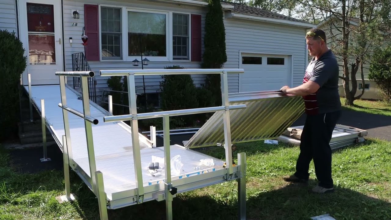 One Person Install - National Ramp's modular ramps