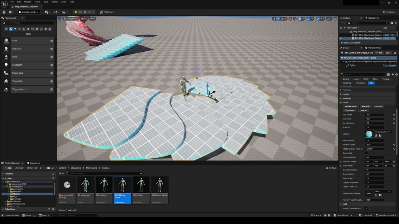 Unreal Engine 5 Advanced Geometry Script stairs