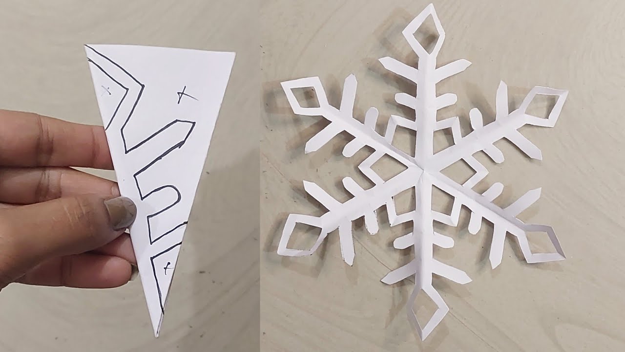 How to make easy and beautiful snowflakes ❄️♥️ #papercraft #snowflakes #part 143