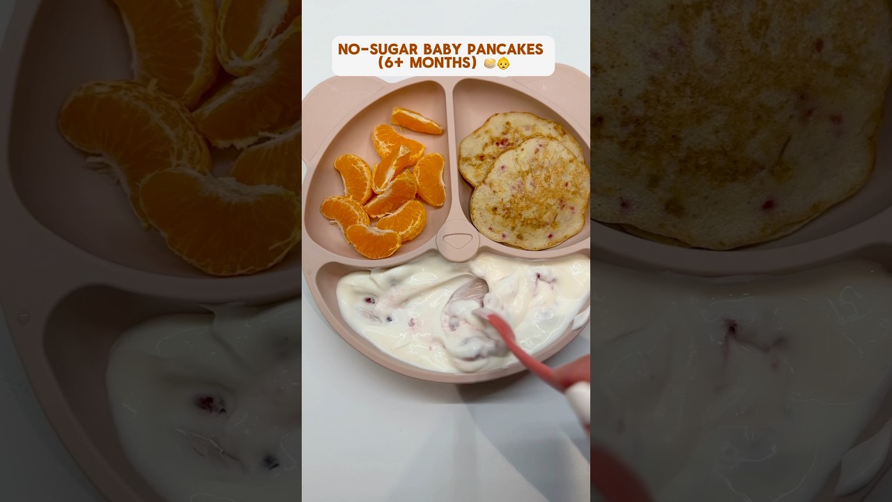 🥞No-Sugar Banana Pancakes for Babies (6+ Months) | Baby-Led Weaning Recipe #babyledweaning #blw