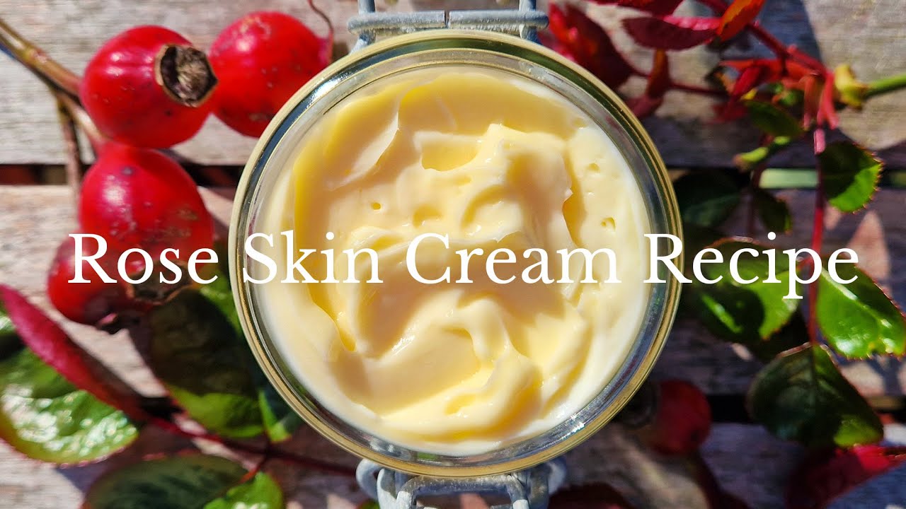 DIY Rose Skin Cream Recipe (with rosehip seed oil)