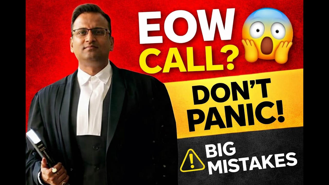 EOW Notice Aaya? DON'T PANIC | Advocate Abhishek Sinha Explains what to do