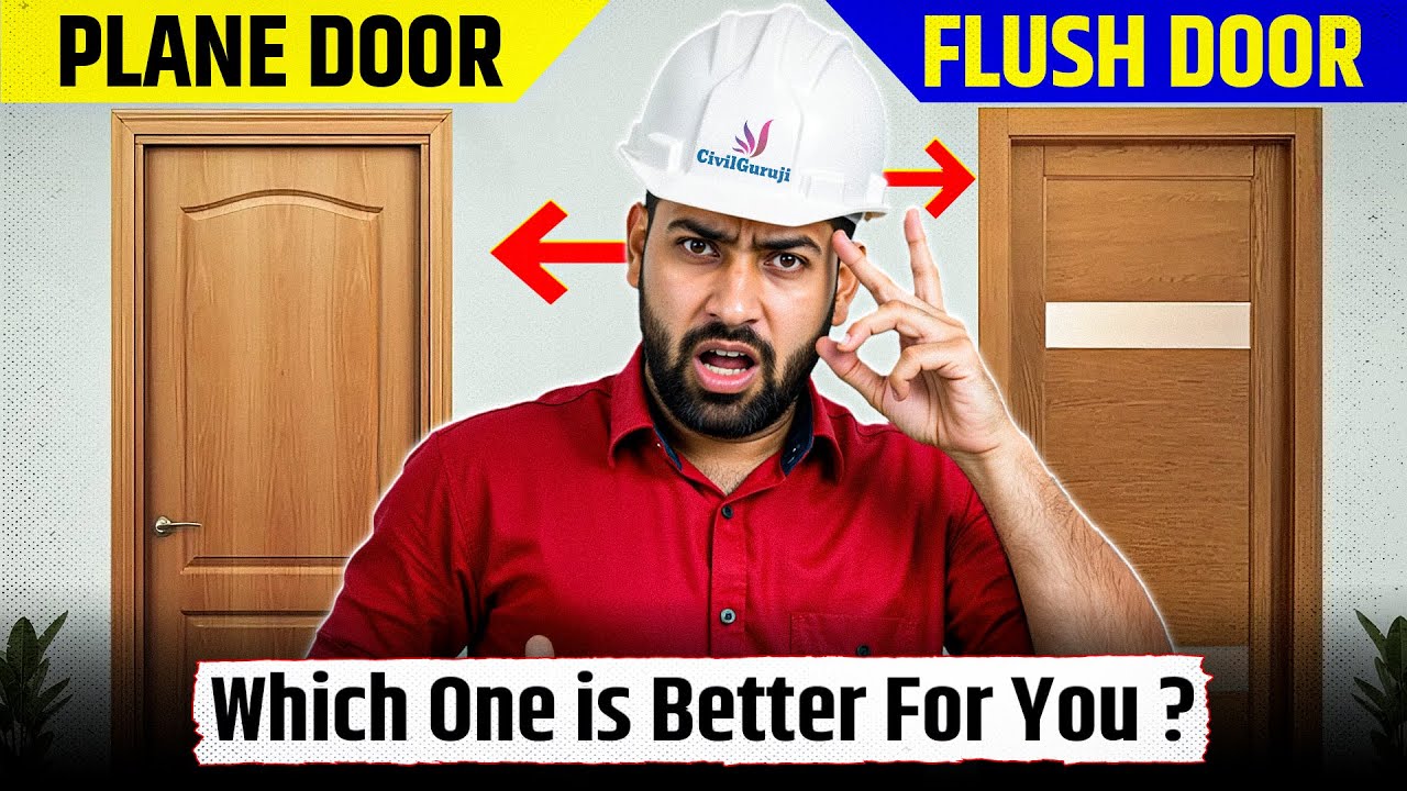 How to Identify Different Types of Doors on Construction Site | Panel, Flush, FRP & Metal Door