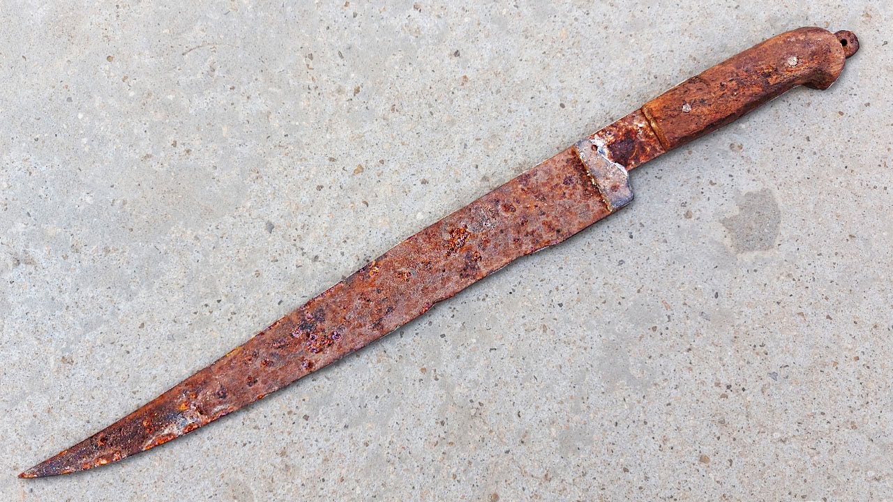 Restoration Rusty Antique Long Knife