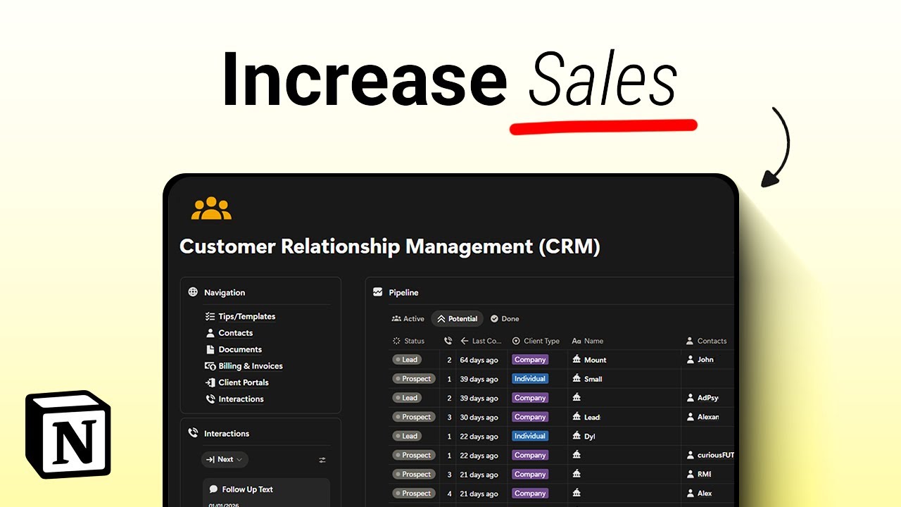 The Ultimate Notion CRM for Startups and Freelancers
