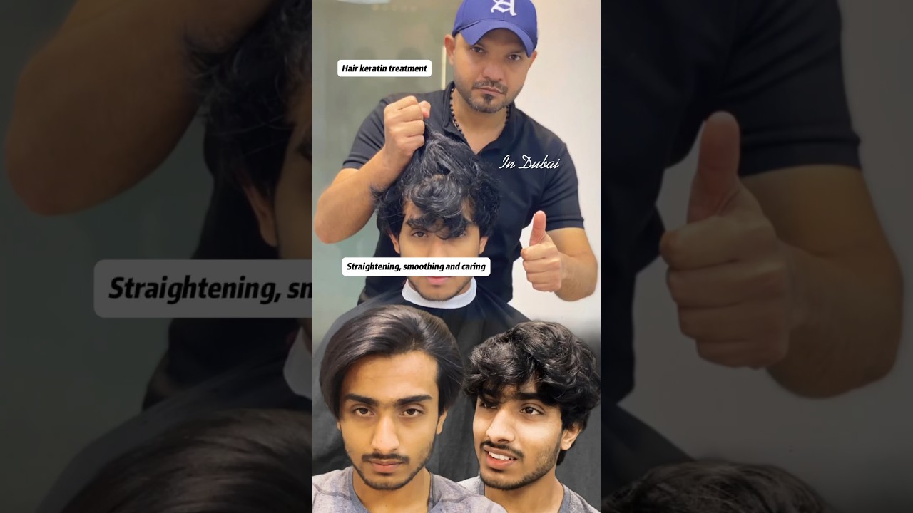 Hair keratin treatment Barber in Dubai MJ Rony #youtube #ytshorts #video #music #anime