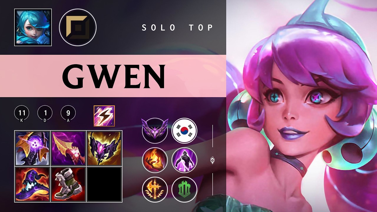 Gwen Top vs Darius - KR Master Patch 26.06