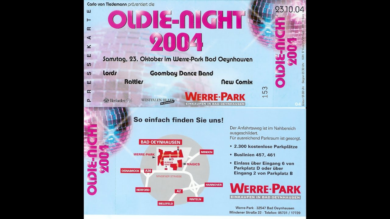 Bad Oeynhausen - 23. Oktober 2004 - Werre-Park - Oldie-Night - Fotos