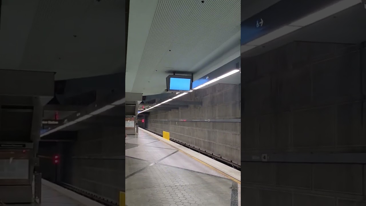 Empty Metro Station at 5:30 PM Rush Hour in Los Angeles