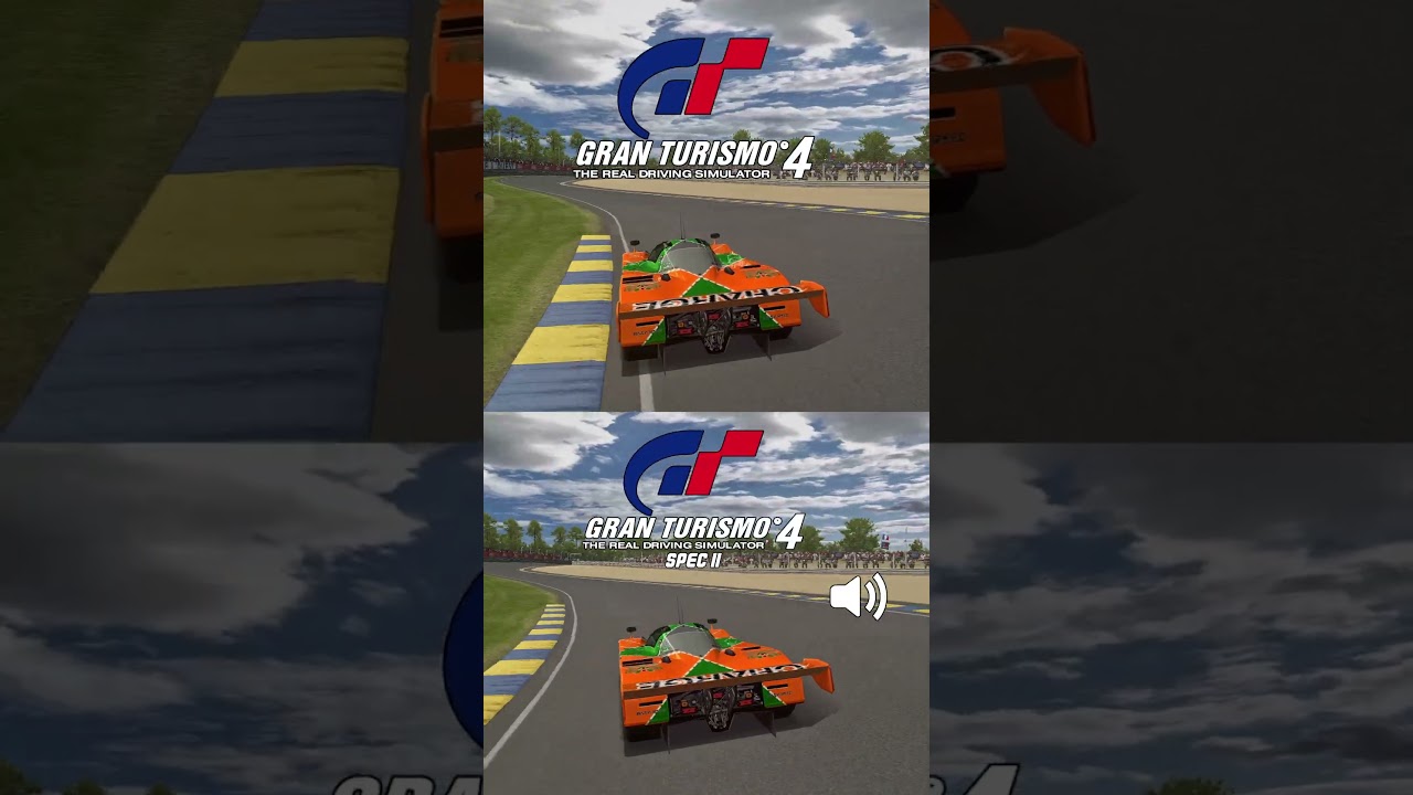 GT4 vs GT4 Spec II | Mazda 787B Race Car Sound Comparison #shorts