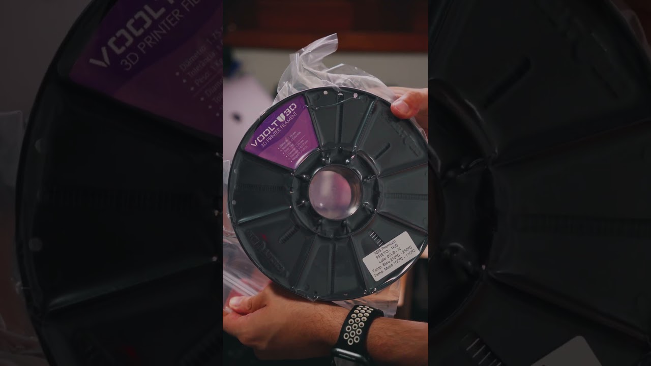 Unboxing do filamento ABS Premium da 