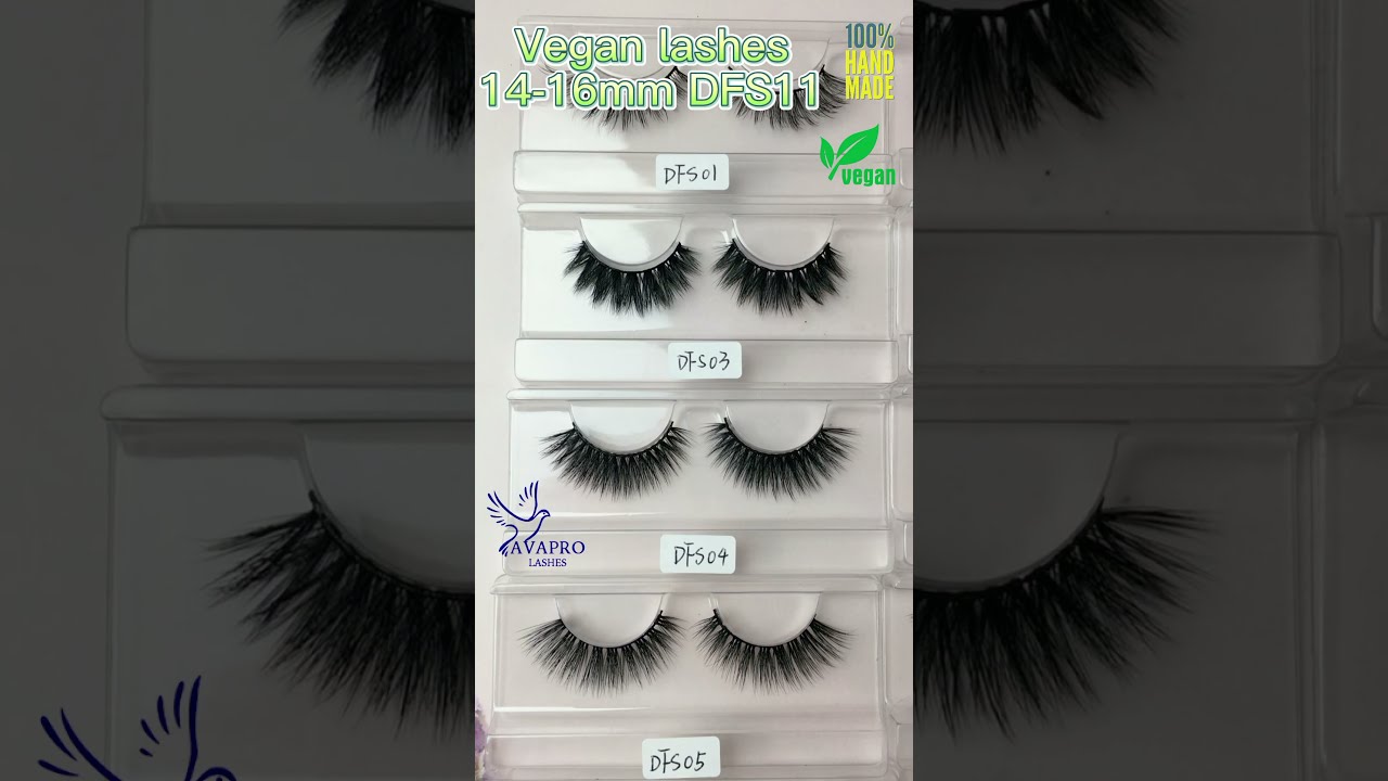 Latest vegan lashes 14-16mm|Lashes vendor wholesale|DFS11
