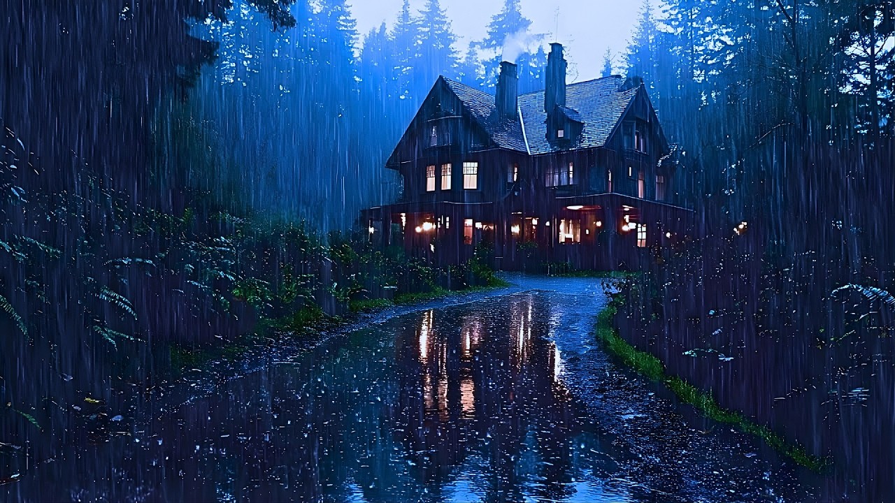 🔥 Cozy Rain Cabin LIVE Stream | Forest Night Ambience for Sleep, Study & Relax