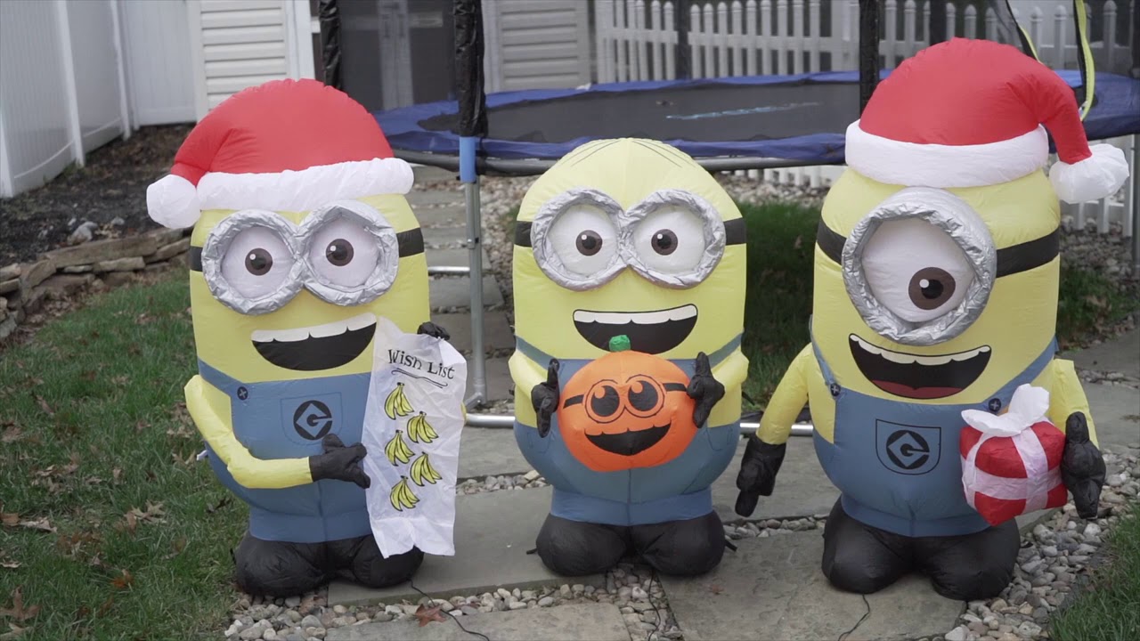 Minion DAVE Airblown Inflatable Christmas 2020 4K unboxing