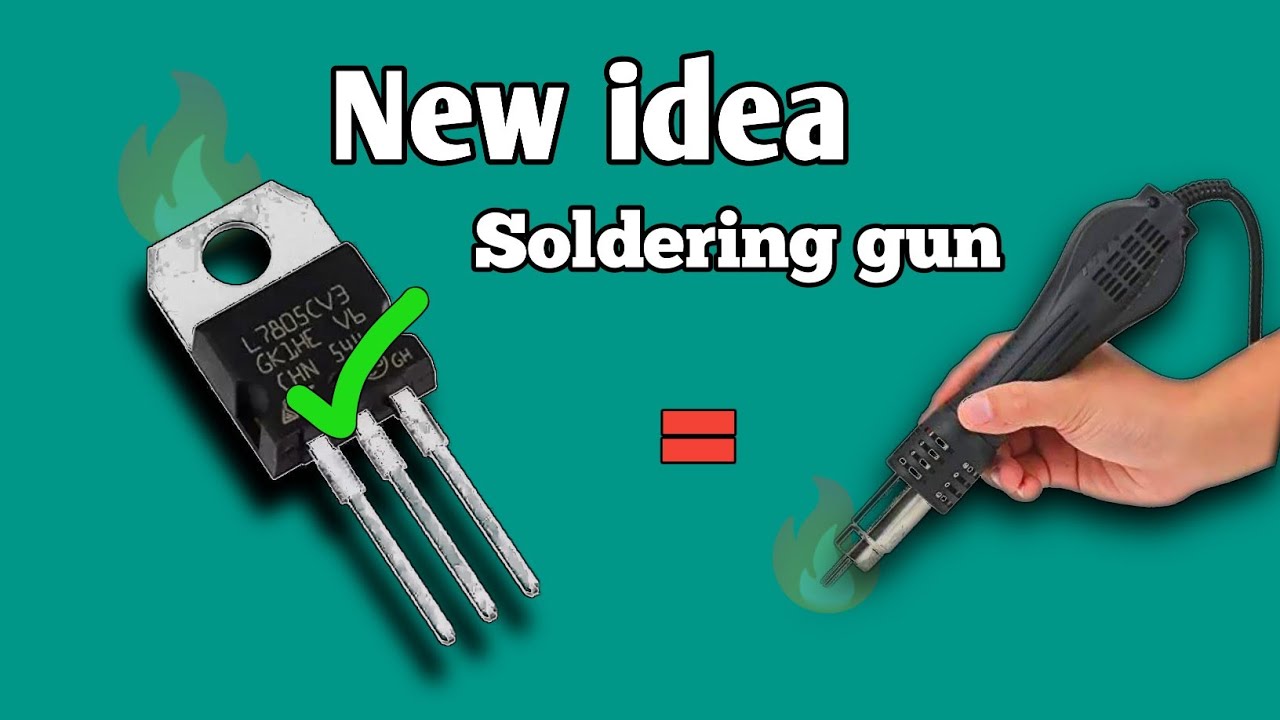 new idea hot soldering iron || lm7805 regulator ic hack