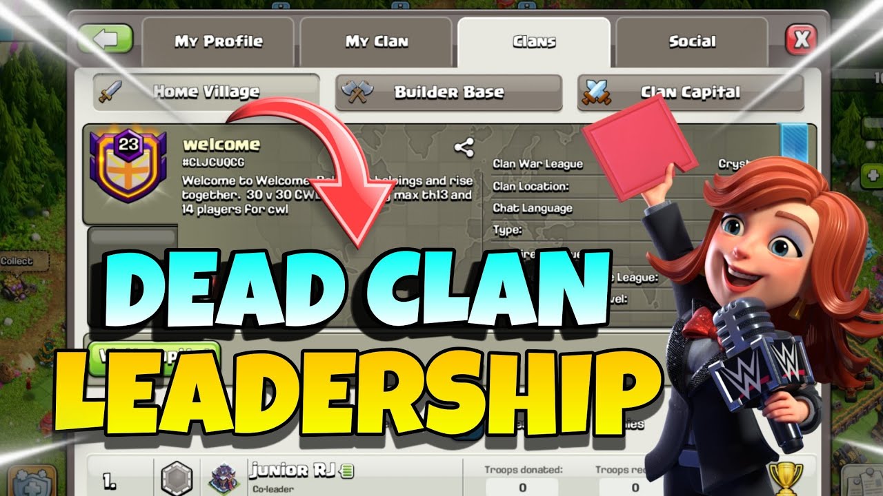 How to be a Leader of any Clan | DEAD CLAN Leadership | clash of clans - coc