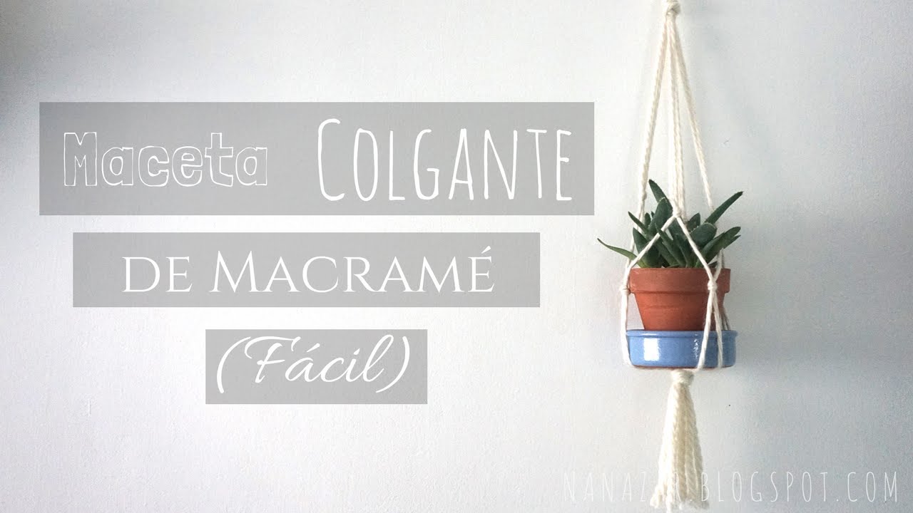 Macetero colgante de macramé (Macrame plant hanger)