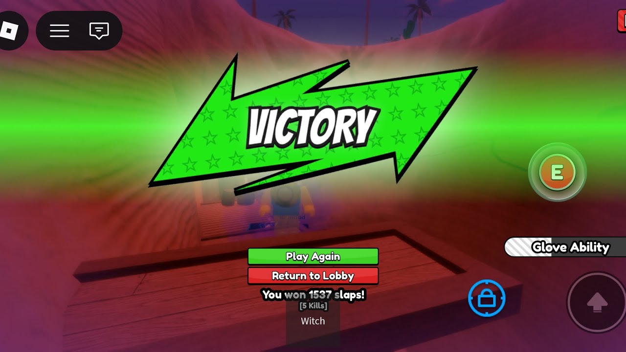 Playing and winning slap royale ￼