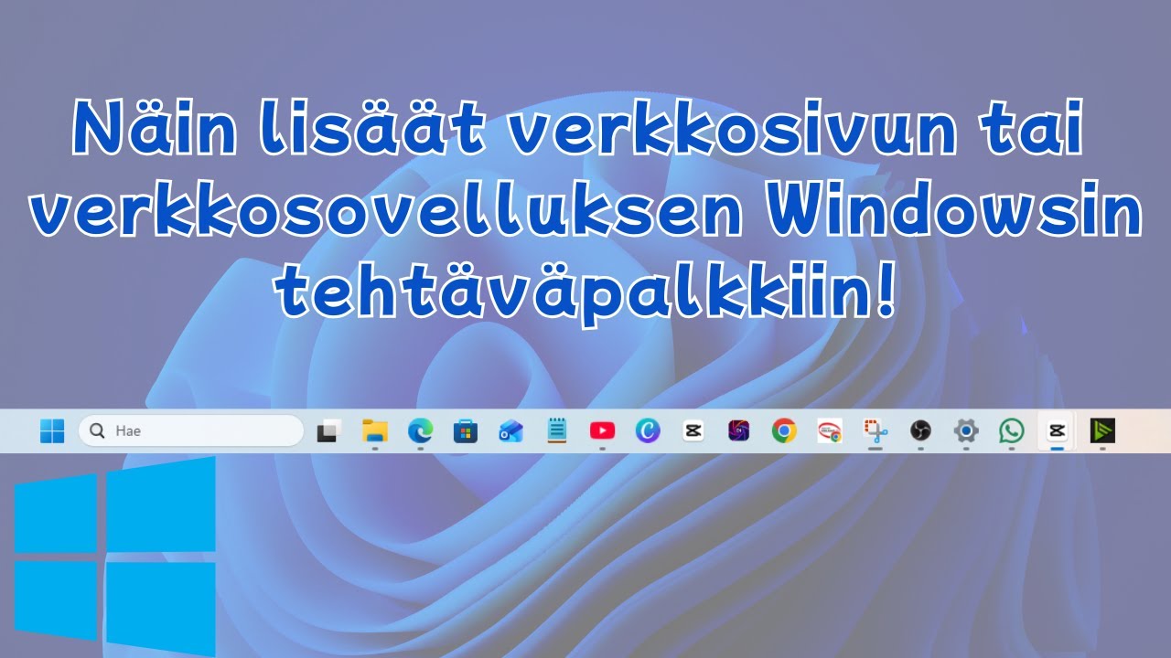 Näin lisäät usein käyttämäsi verkkosivun tai selaimessa toimivan sovelluksen tehtäväpalkkiin!